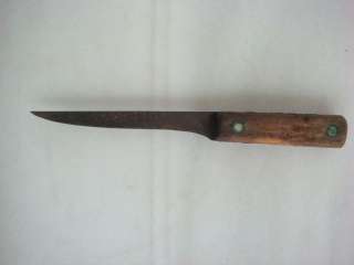 Hickory Old Antique Knife Texas Estate Wood Handle  