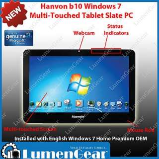 Hanvon Touchpad B10C Tablet Slate Tab PC Windows 7 ENG  
