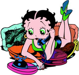 Betty Boop Cartoon Bumper Sticker 5x5  