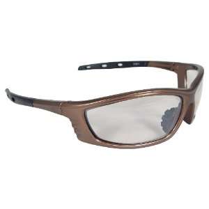    60 Chaos Protective Safety Glasses, Silver Mirror Lens, Mocha Frame