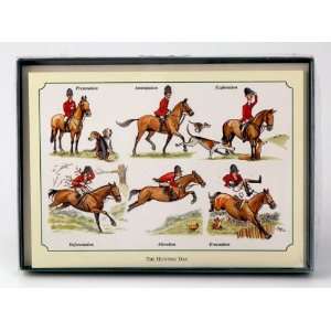  Foxhunting Equestrian Blank Boxed Note Cards   Imported 