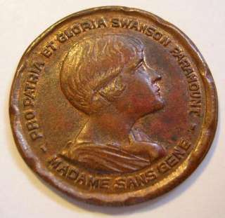 this token commemorates the 1925 paramount film madame sans gene 