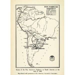  1943 Print Pan American Highway Central Latin South 