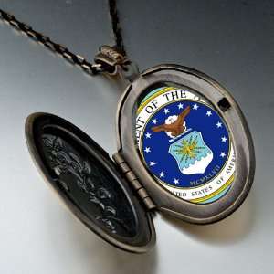  Phrase Seal Air Force Photo Pendant Necklace Pugster 