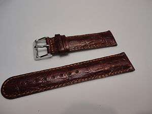 New Original Michele Brown Leather Watch Band 20 mm  