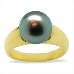   Tres Jolie Black Tahitian cultured pearl and diamond ring: Jewelry