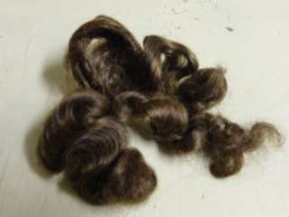 TR13 French German Bisque Doll Wig ~ Long Thick Chocolate Brown  