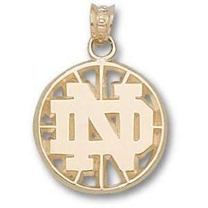   Solid 10K Gold ND Pierced Basketball Pendant: Sports & Outdoors