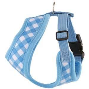   Blue Checkered Dog Harness 12D Neck, 14 21 Chest