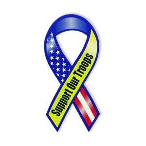  Support Our Troops Magnet   red white and blue: Patio 