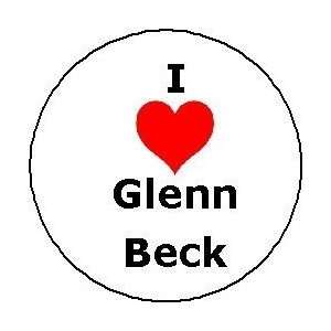  I LOVE GLENN BECK Pinback Button 1.25 Heart Pin / Badge 
