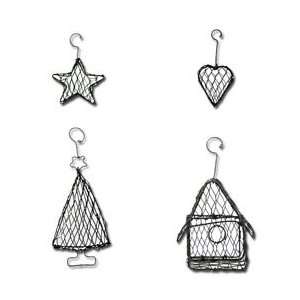  Wire Form    Mini Ornaments Assorted Contains 4 Ornaments 