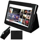 black PU flip leather case cover w/ stand for Sony tablet S WI FI 9 