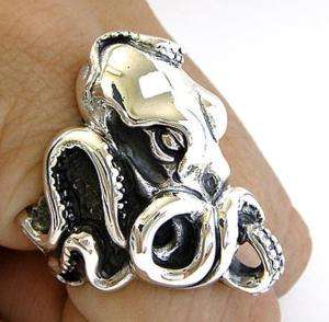 HUGE GIANT OCTOPUS STERLING 925 SILVER RING Sz 11.5 NEW  