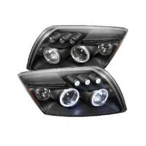   06 08 Dodge Caliber Halo LED Projector Head Lights   Black: Automotive