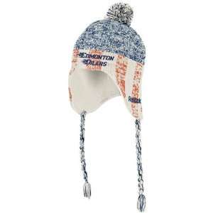  Edmonton Oilers Blue Tassel Knit Hat: Sports & Outdoors