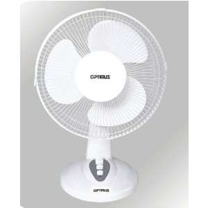 NEW OPTIMUS F1230 WHITE TABLE FAN 12IN OSCILLATING TABLE 