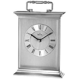   Newport 9 High Brushed Aluminum Bulova Tabletop Clock