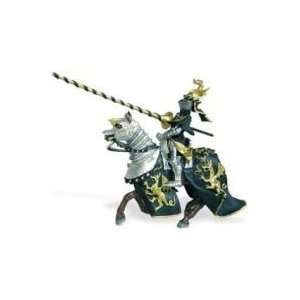   : Knight With Gold Dragon Helmet & Lance Fantasy Figure: Toys & Games