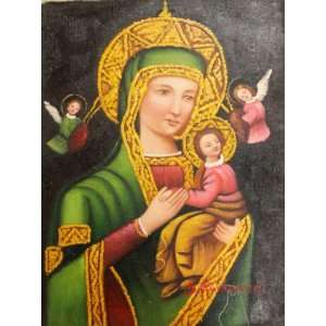  OUR LADY OF PERPETUAL HELP Icon Oil Painting on Cloth 