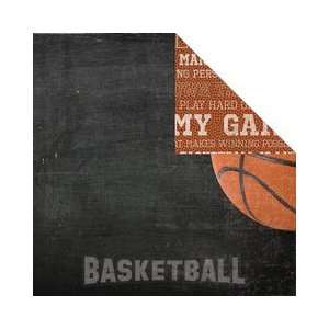   Collection   12 x 12 Double Sided Paper   Basketball: Arts, Crafts