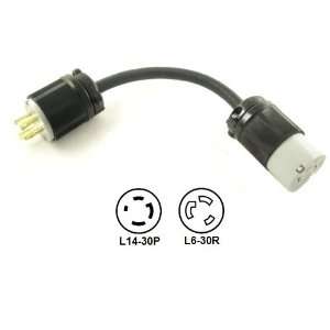  L14 30P to L6 30R Power Cord Plug Adapter