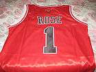 Derrick Rose #1 Chicago Bulls Red Authentic Jersey Size 50 BNWT