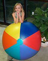 48 Inflatable EMBOSSED Beach Ball   Vintage 60`s Style  