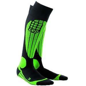   Green Compression Skiing Sport Socks for Men: Health & Personal Care