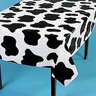 cow print table cover tablecloth western cowboy farm animal party