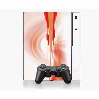 PS3 Playstation 3 Console Skin Decal Sticker  Abstract Orange