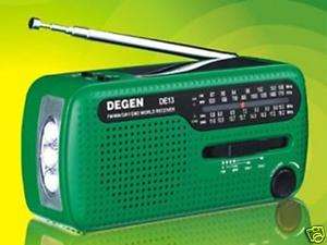Portable AM/FM/SW Hand Crank / Solar Power Radio DE13  