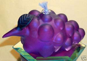 Grape Cluster Oil Lamp Candle Light or Vase dark Purple  