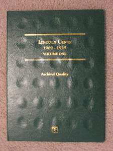 LINCOLN CENTS BOOK HOLDER VOLUME ONE   1909 TO 1929  