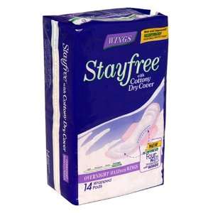   Overnight Maxi Pads with Wings, Overnight Protection 14 wrapped pads