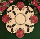   Stuffed Turkey* Thanksgiving /Fall Wool Applique Penny Rug Candle Mat