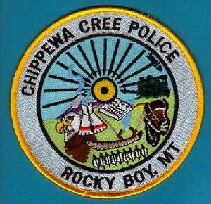 CHIPPEWA CREE POLICE ROCKY BOY MT. PATCH  