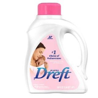 Dreft 2x Ultra Baby Laundry Detergent Liquid, 32 Loads, 50 Ounce by 