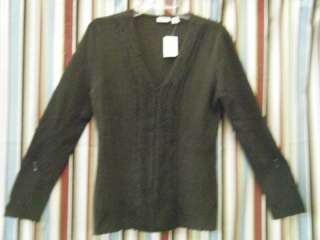 NWT Womens Cato Brown Knitted Sweater Blouse Top Med  
