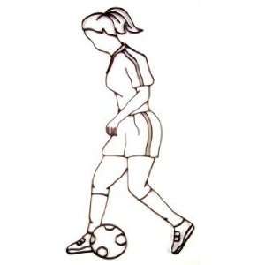  Female Soccer Player Iron Sports Wall Decor by World 