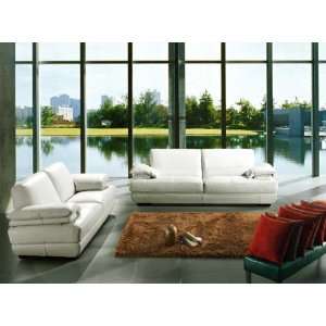   Furniture Bella Italia Leather 208 Sofa Set In White