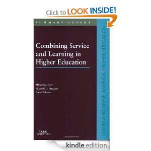 Combining Service and Learning in Higher Education Summary Report M 