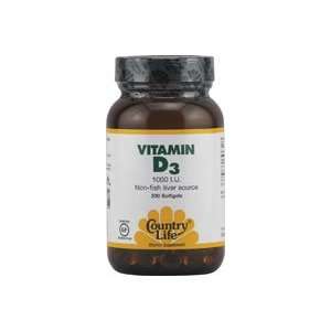  Country Life Vitamin D3 1000 iu 200 gels: Health 