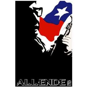  11x 14 Poster.  Allende  Chile Political Poster. Decor 