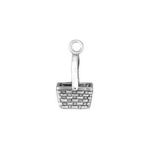  Sterling Silver Square Basket Charm Arts, Crafts & Sewing