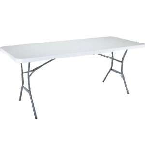  Lifetime 25011 6 Foot Fold In Half Commercial Table, White 