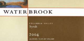 Waterbrook Winery Reserve Syrah 2004 