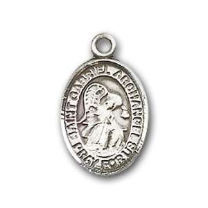 925 Sterling Silver Baby Child or Lapel Badge Medal with St. Gabriel 