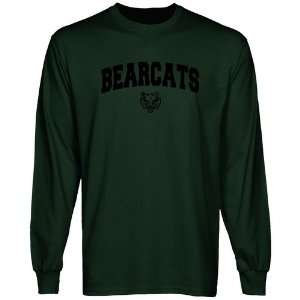  Binghamton Bearcats Forest Green Logo Arch Long Sleeve T 