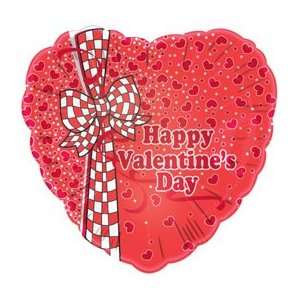  Valentines Day Checkered Bow Mylar Balloon Everything 